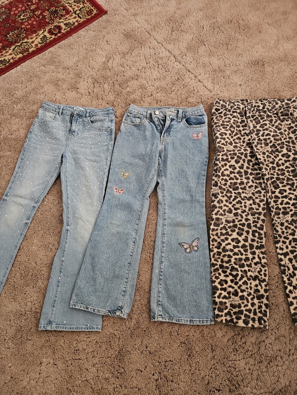 NICE ☆ Girls Lot Of 3 Jeans ~ Size 12, CUTE!